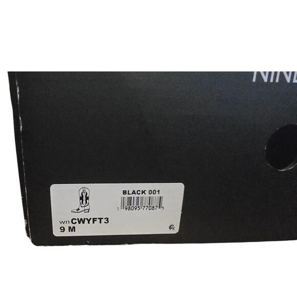 Nine West Women's Cwyft Mid Calf Boot in Black EUC Size 9 - Picture 8 of 9